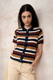 CLARA - Organic Cotton Cardigan - Multi - Ecomarket.com