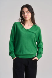 CLOVER - Cotton Tencel Sweater - Jungle Green - Ecomarket.com