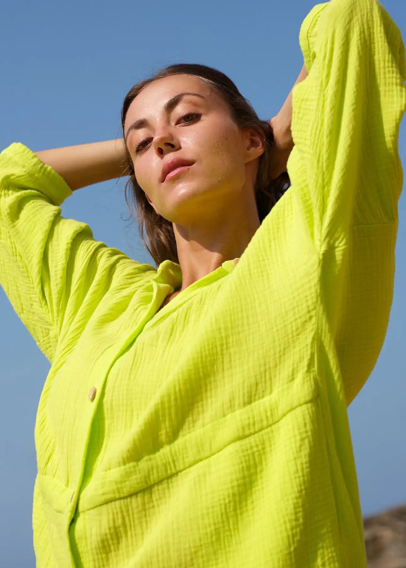 COTONER Organic Cotton Muslin Shirt Dress - Ecomarket.com