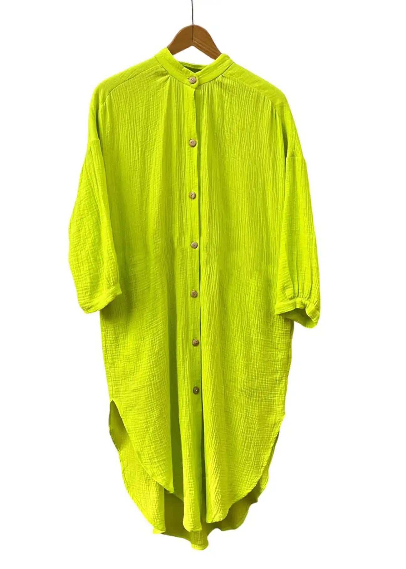 COTONER Organic Cotton Muslin Shirt Dress - Ecomarket.com