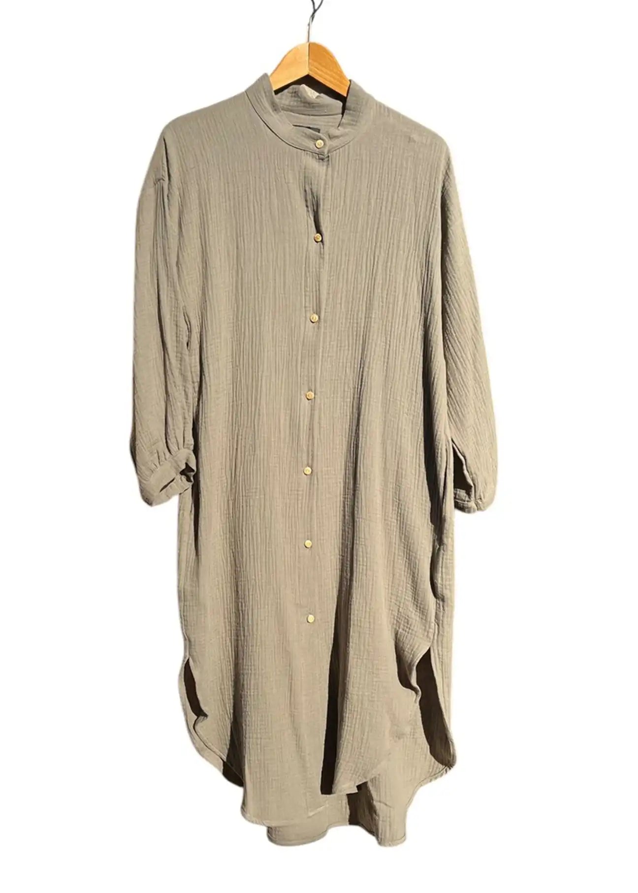 COTONER Organic Cotton Muslin Shirt Dress - Ecomarket.com
