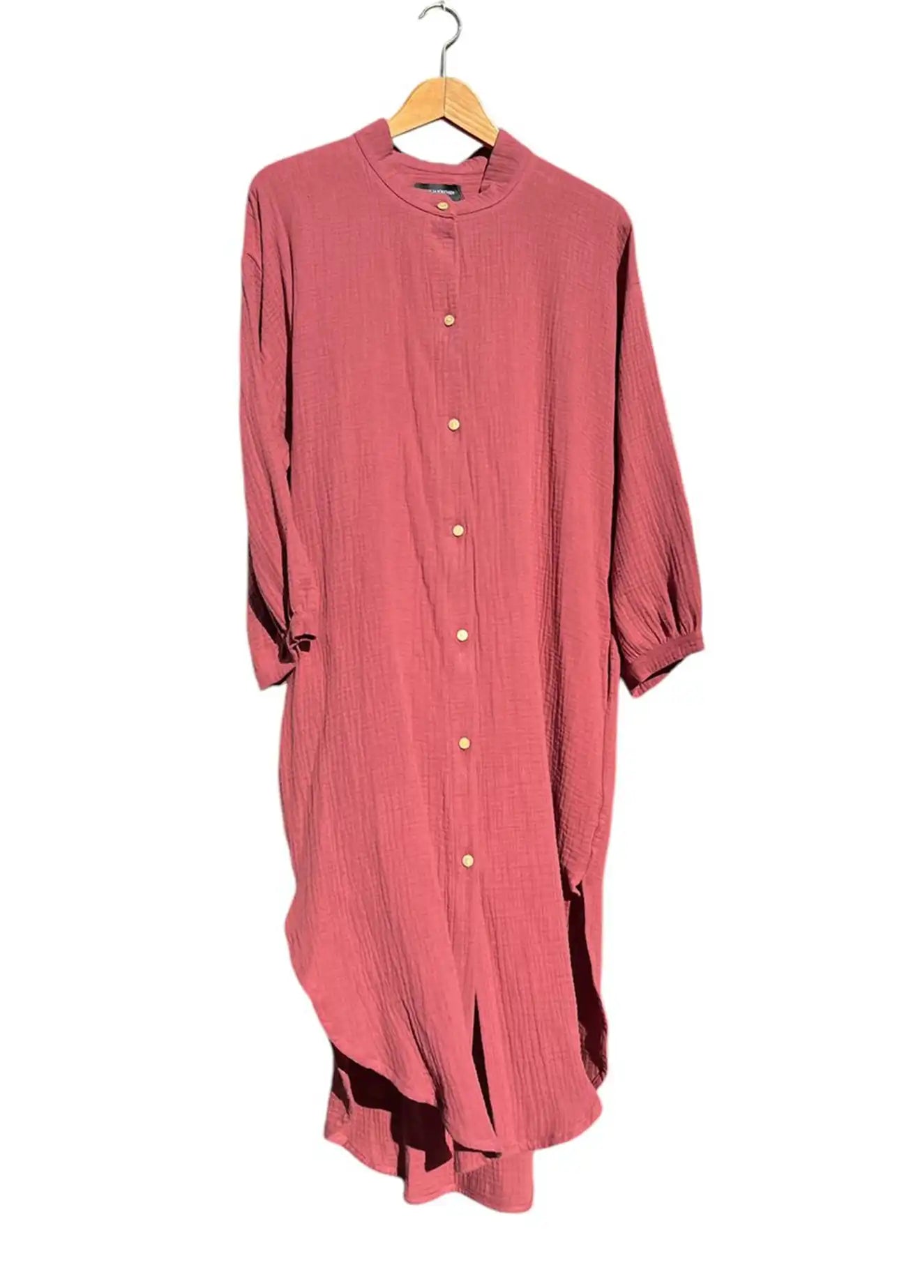 COTONER Organic Cotton Muslin Shirt Dress - Ecomarket.com
