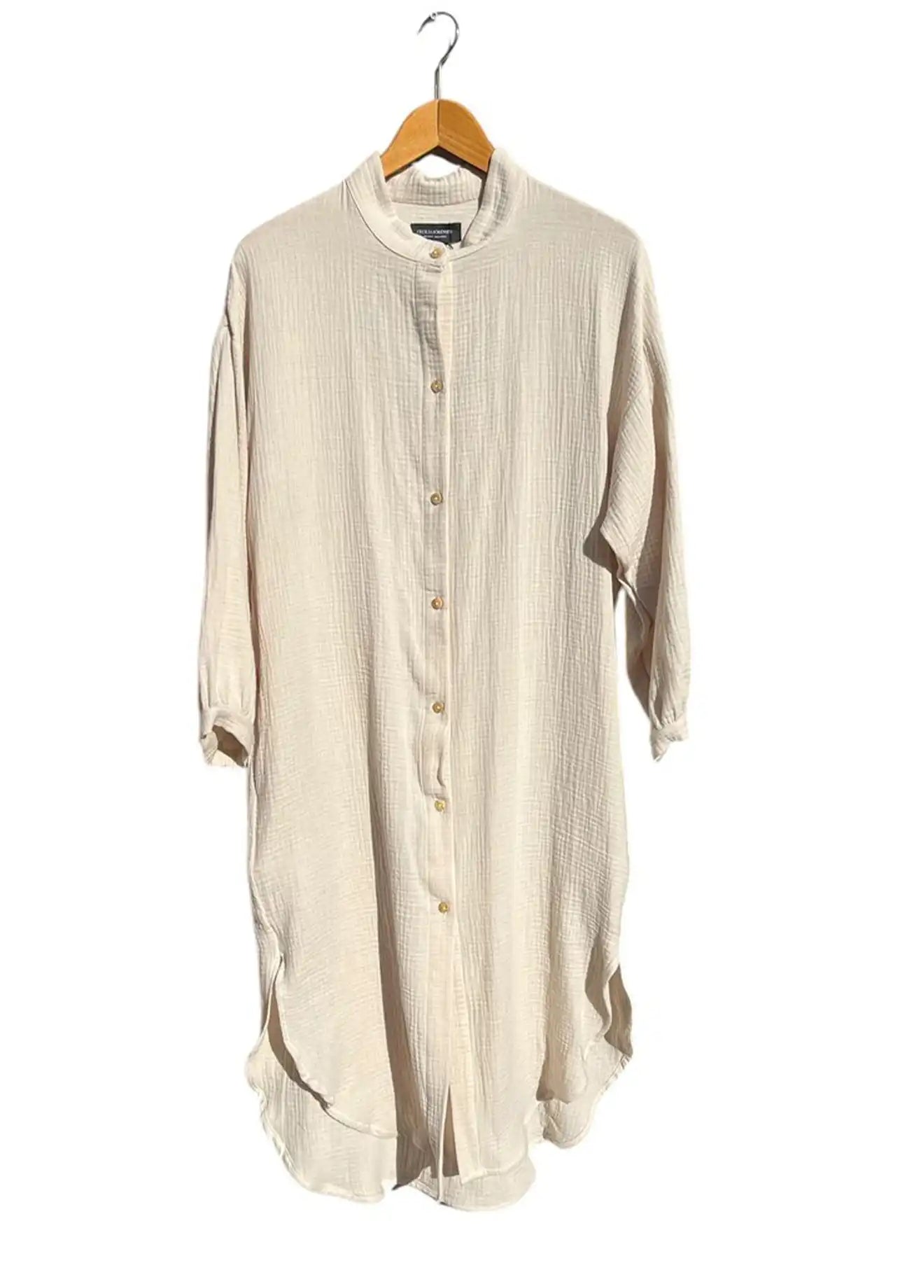 COTONER Organic Cotton Muslin Shirt Dress - Ecomarket.com