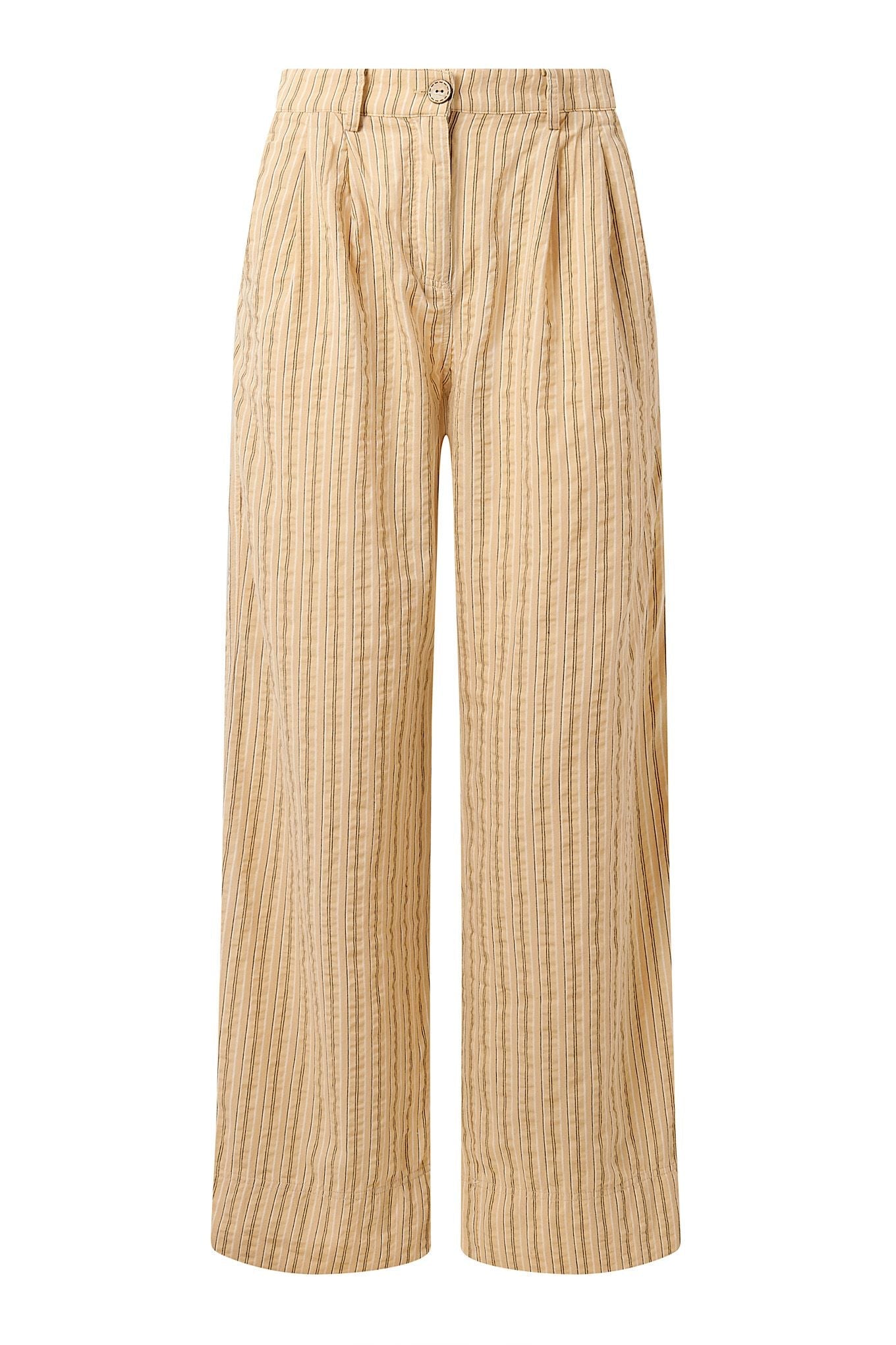 LION - Organic Cotton Trouser - Oat Stripe - Ecomarket.com