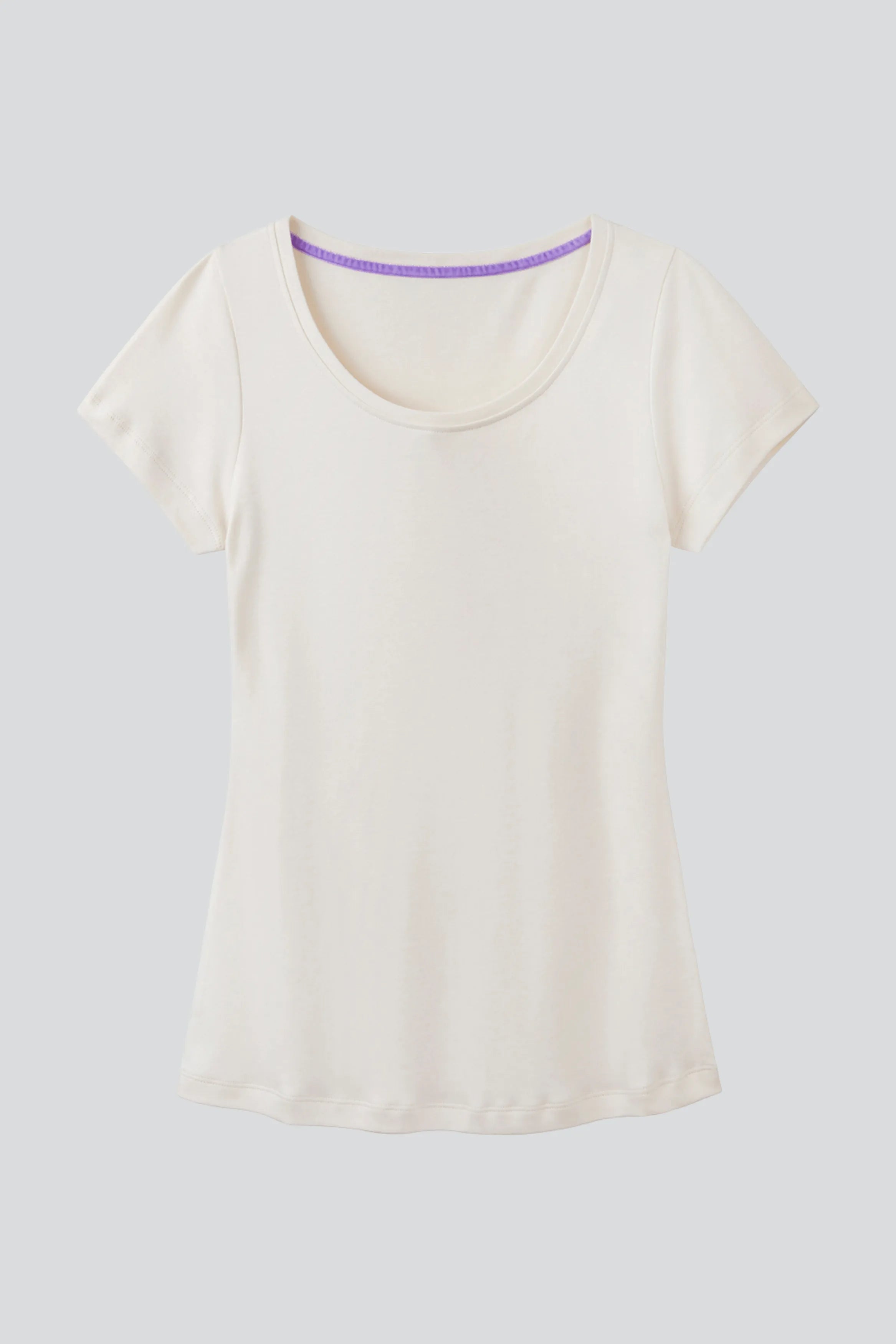 Scoop Neck Cotton Modal Blend T-shirt - Ecomarket.com