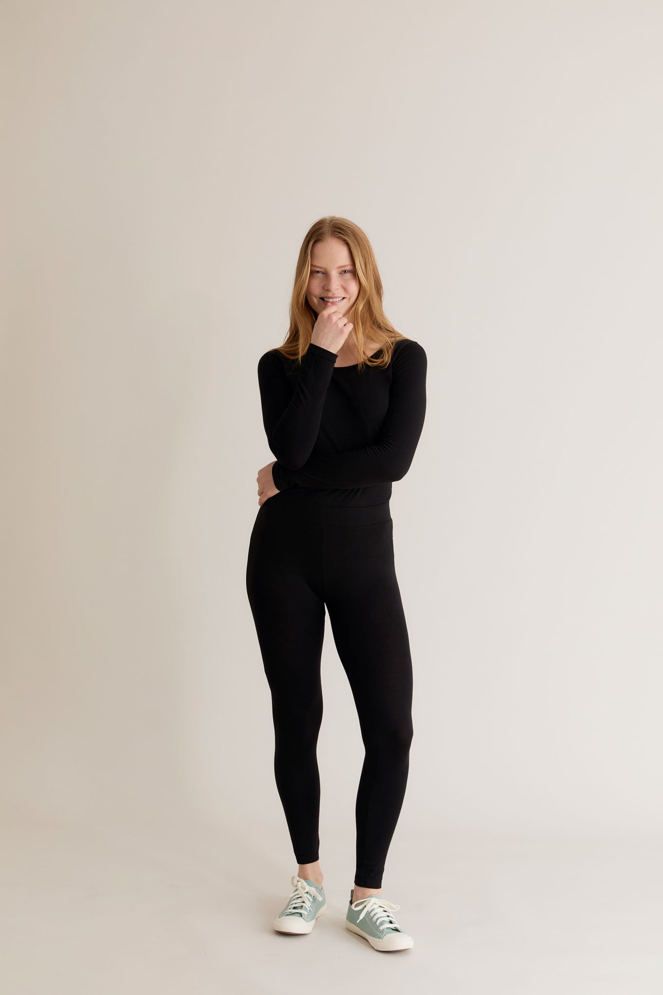 SYLVIE Legging - GOTS Organic Cotton Black - Ecomarket.com