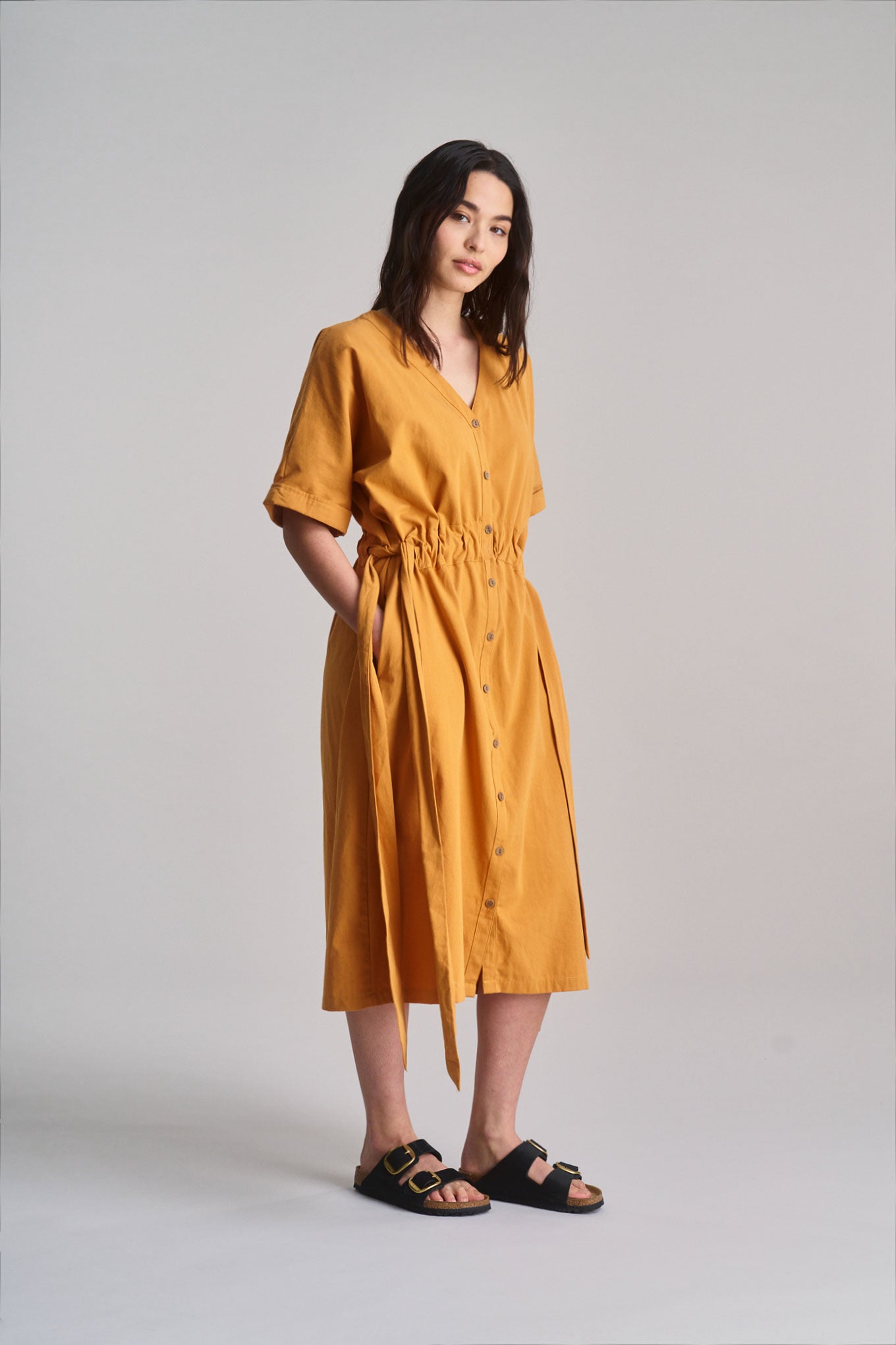DUSK - Organic Cotton Dress - Orange - Ecomarket.com