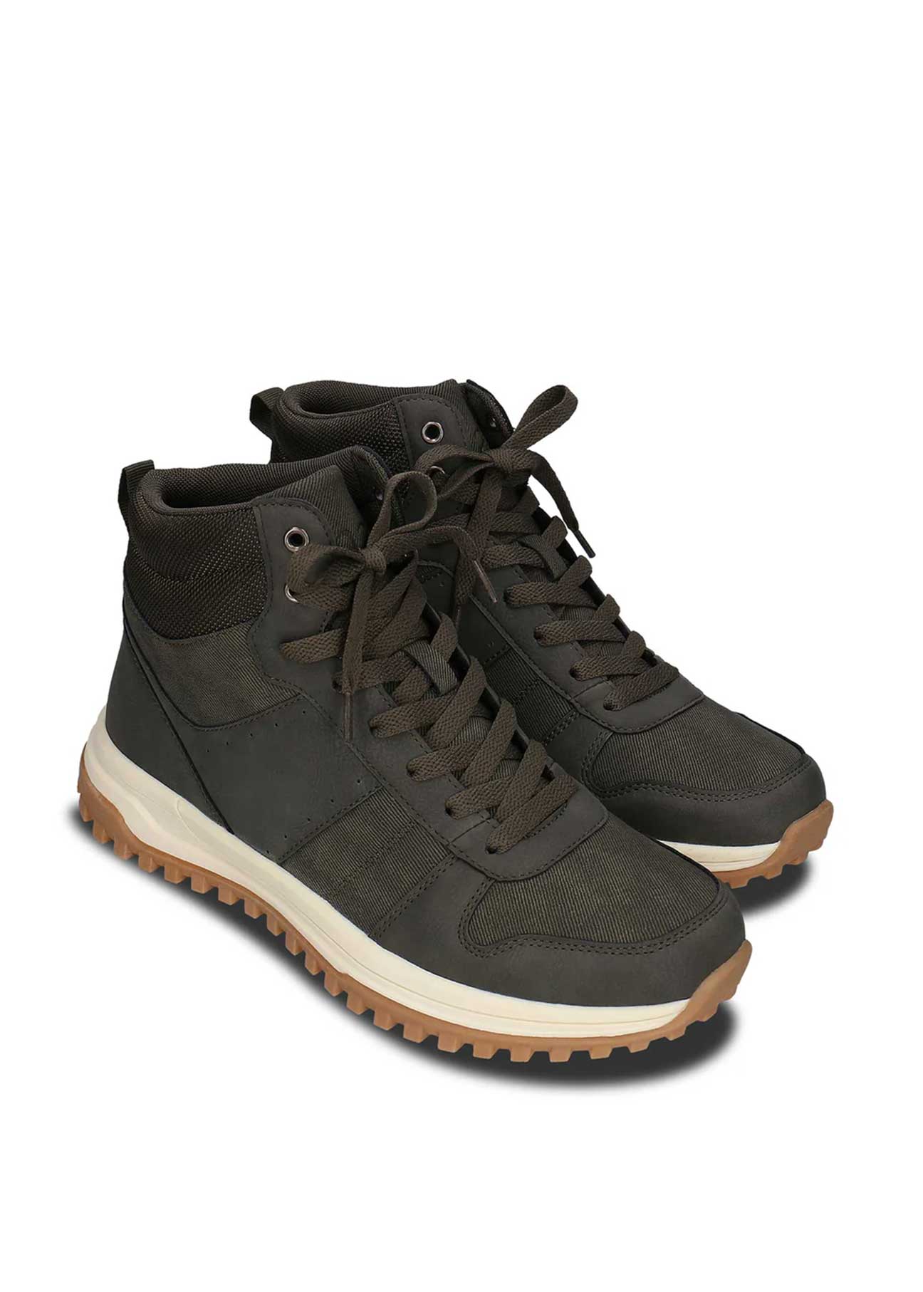 Eban Green Vegan High-Top Sneakers-Boots - Ecomarket.com
