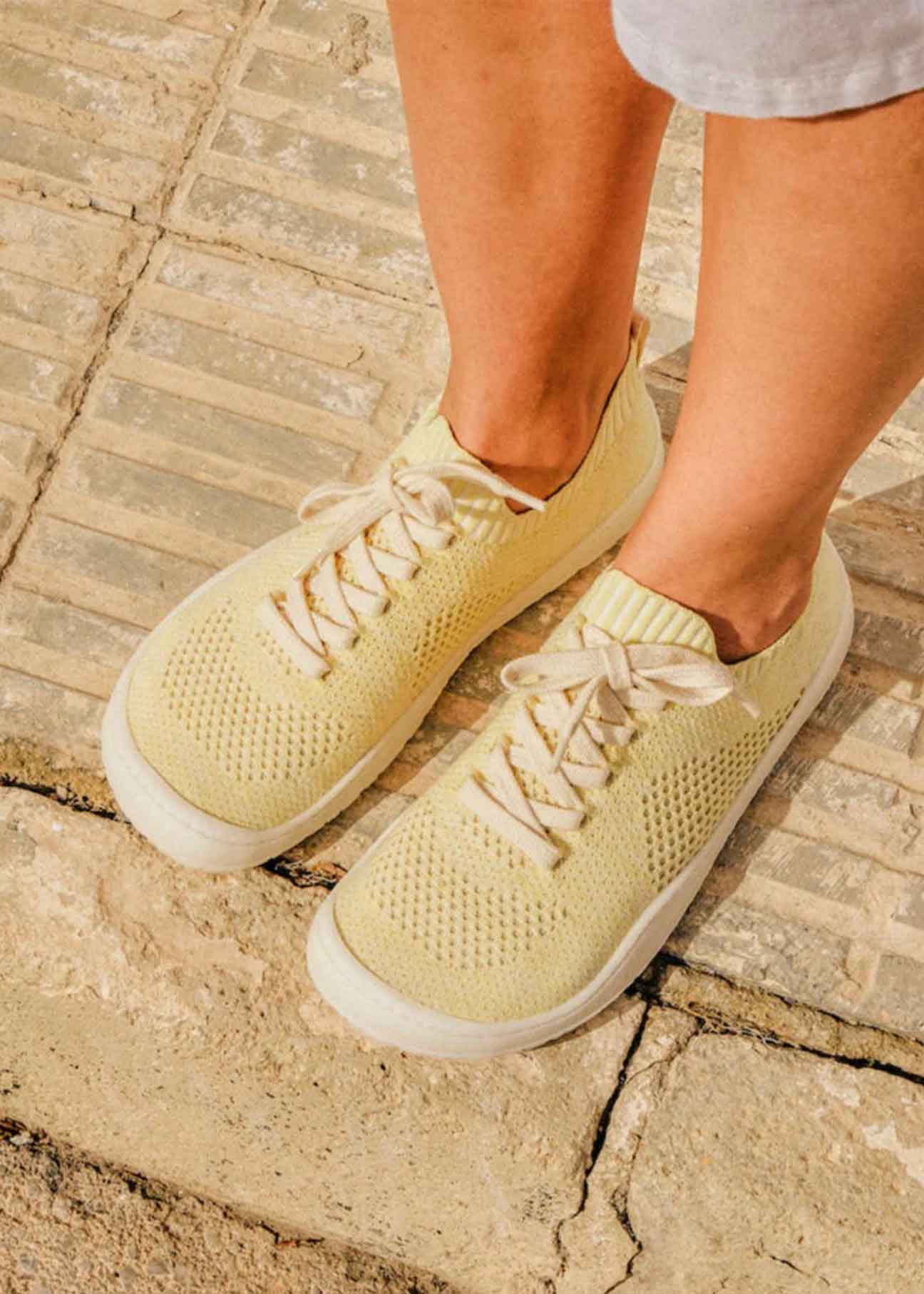 Essence Knitted sneaker – Hemp & Tencel Edition - Yellow - Ecomarket.com