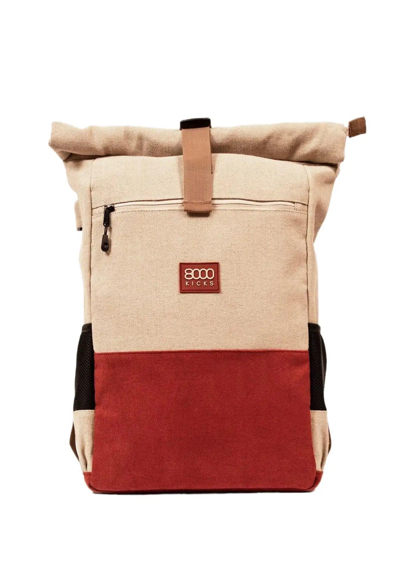 Everyday Backpack in Beige and Red - Ecomarket.com