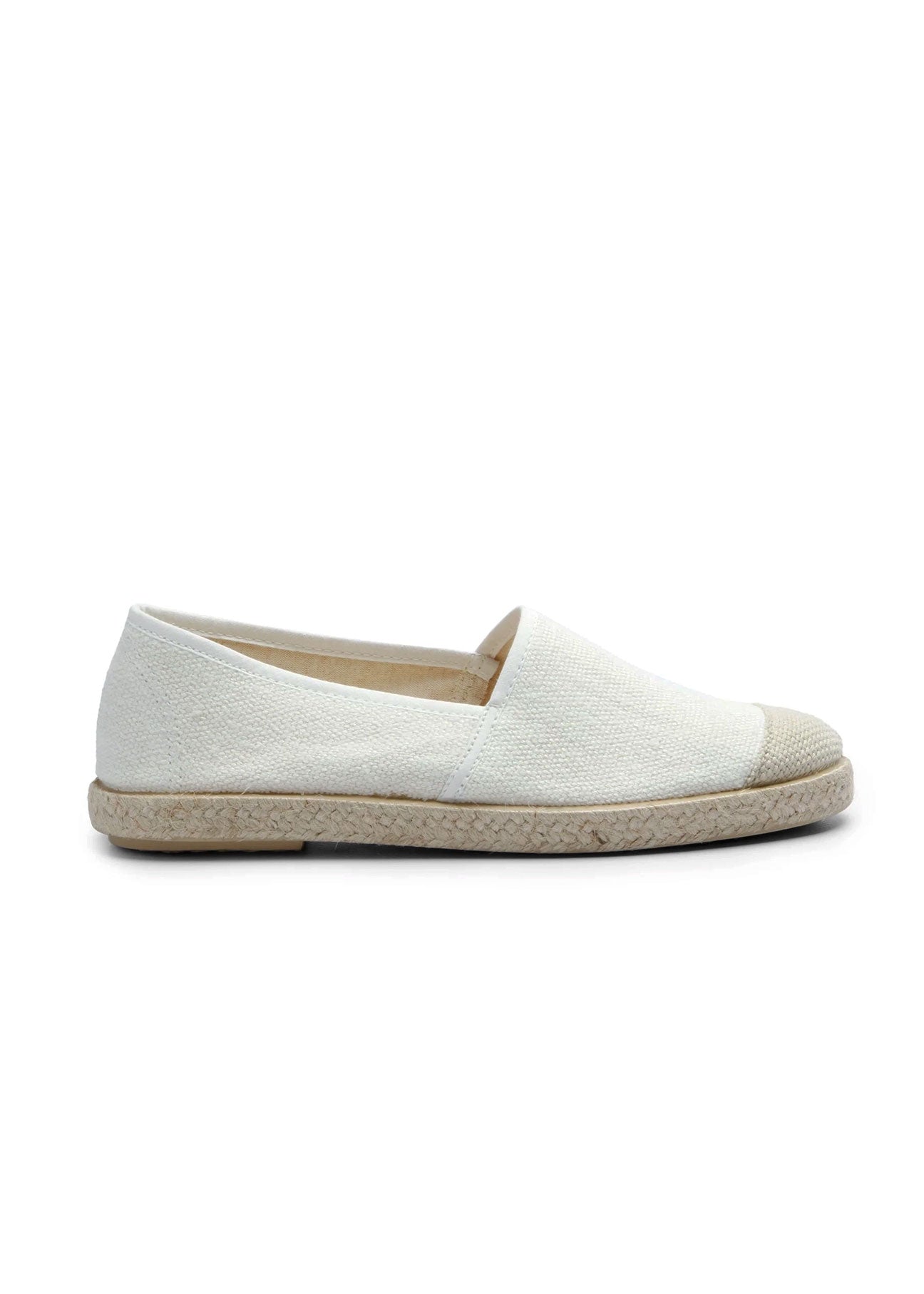 Evita Hemp Vegan Espadrilles - White - Ecomarket.com