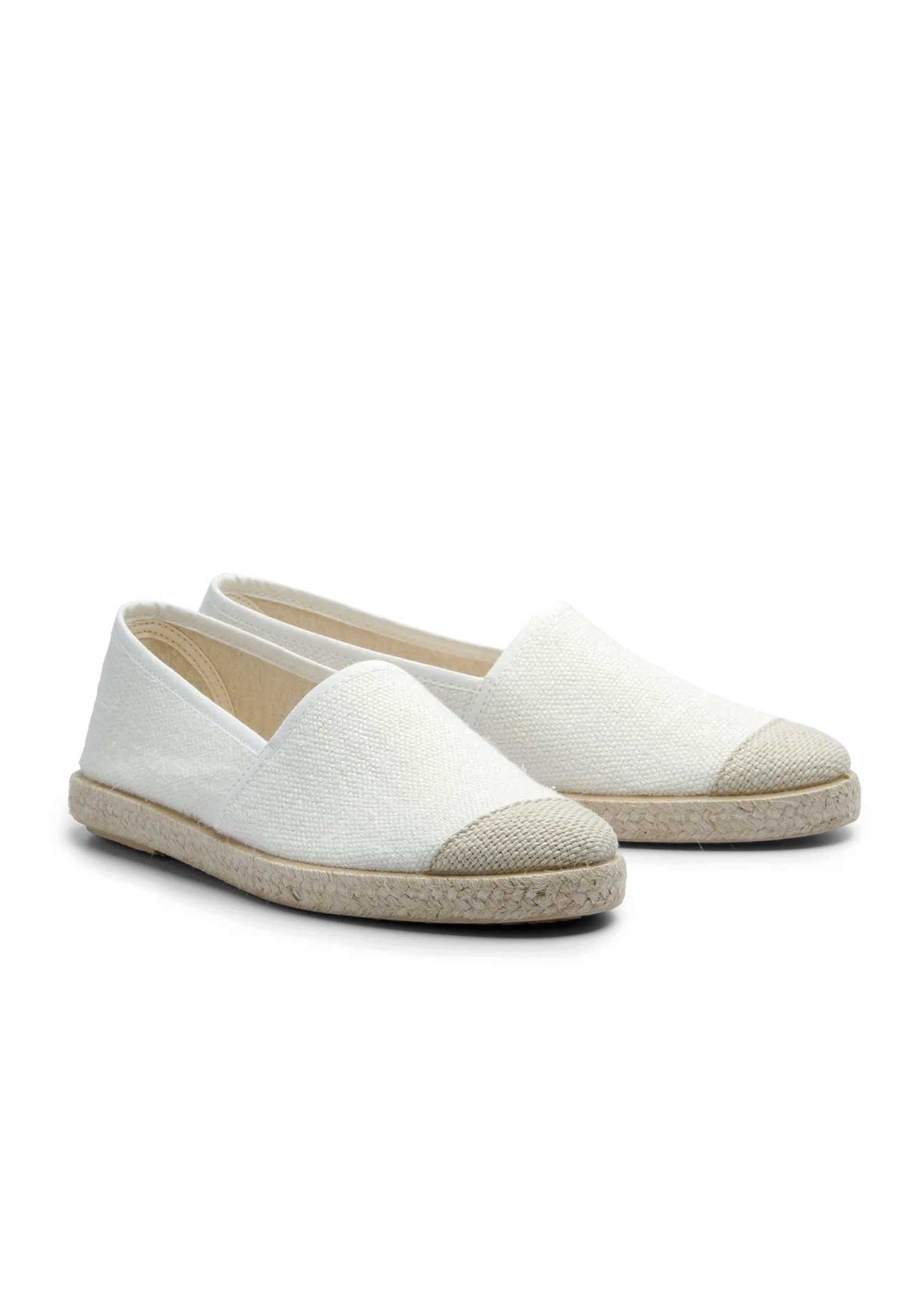 Evita Hemp Vegan Espadrilles - White - Ecomarket.com