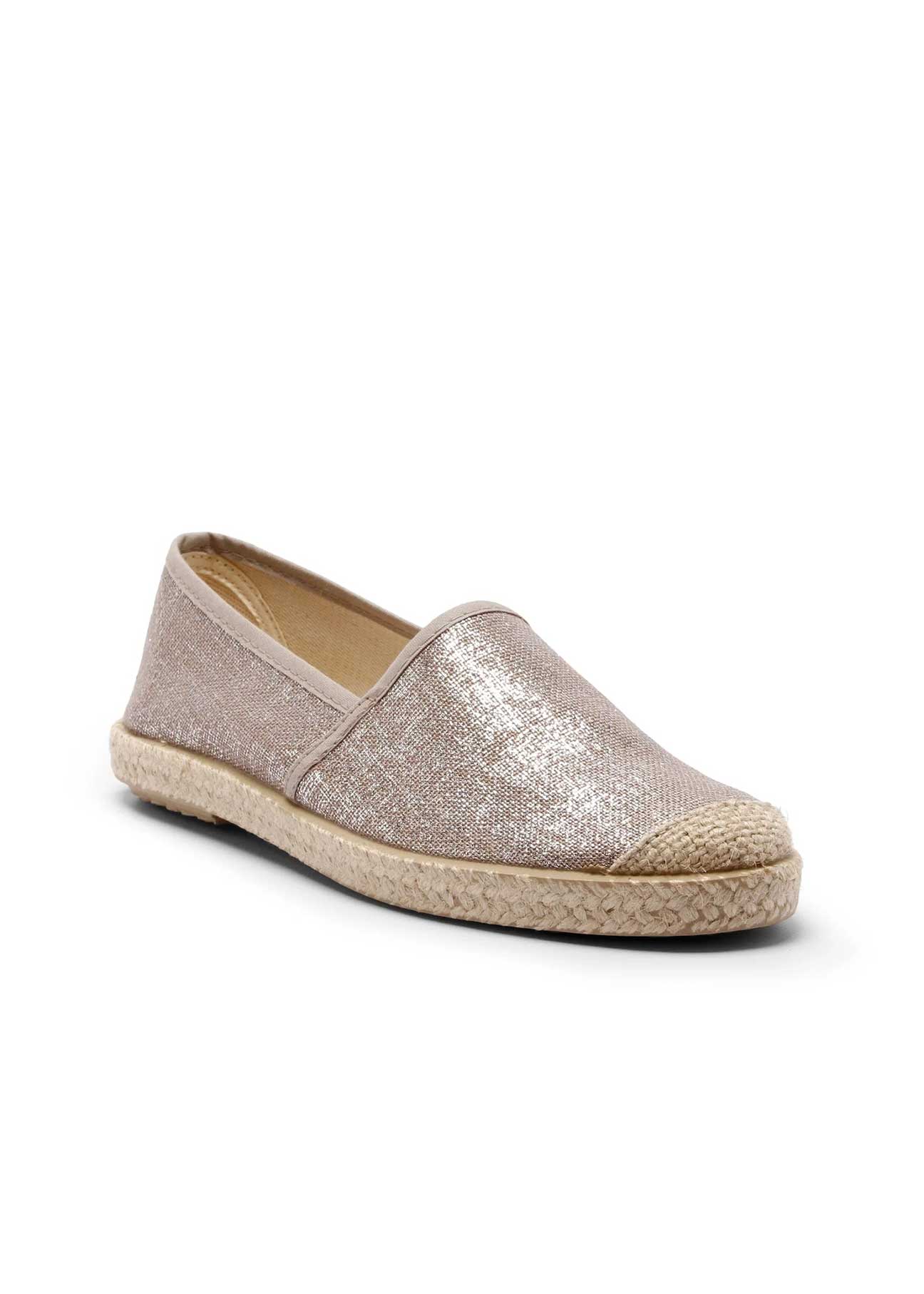 Evita Metallic Organic Cotton Vegan Espadrilles - Ecomarket.com