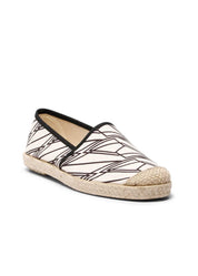 Evita Recycled Cotton Vegan Espadrilles – Black & White Print - Ecomarket.com