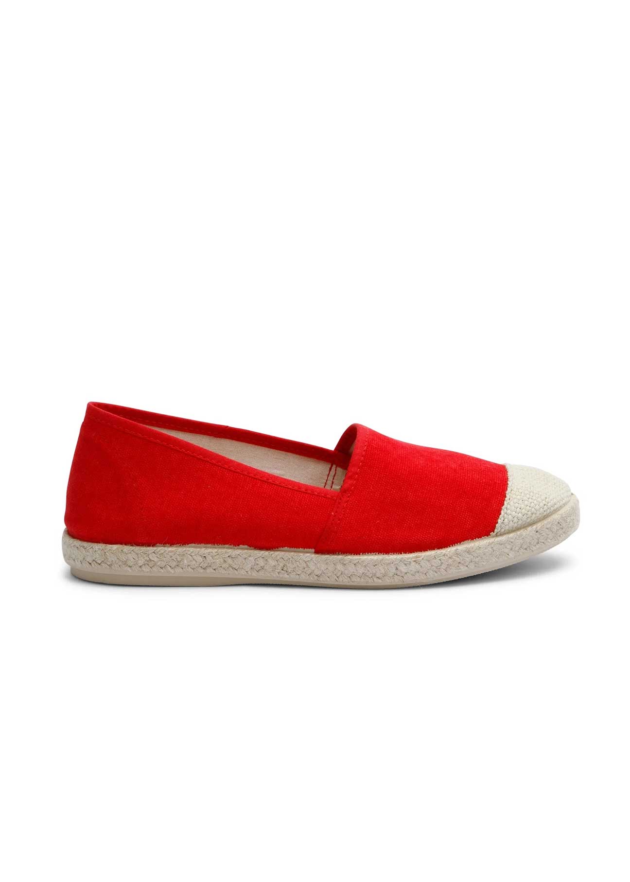 Evita Red Organic Cotton Vegan Espadrilles - Ecomarket.com