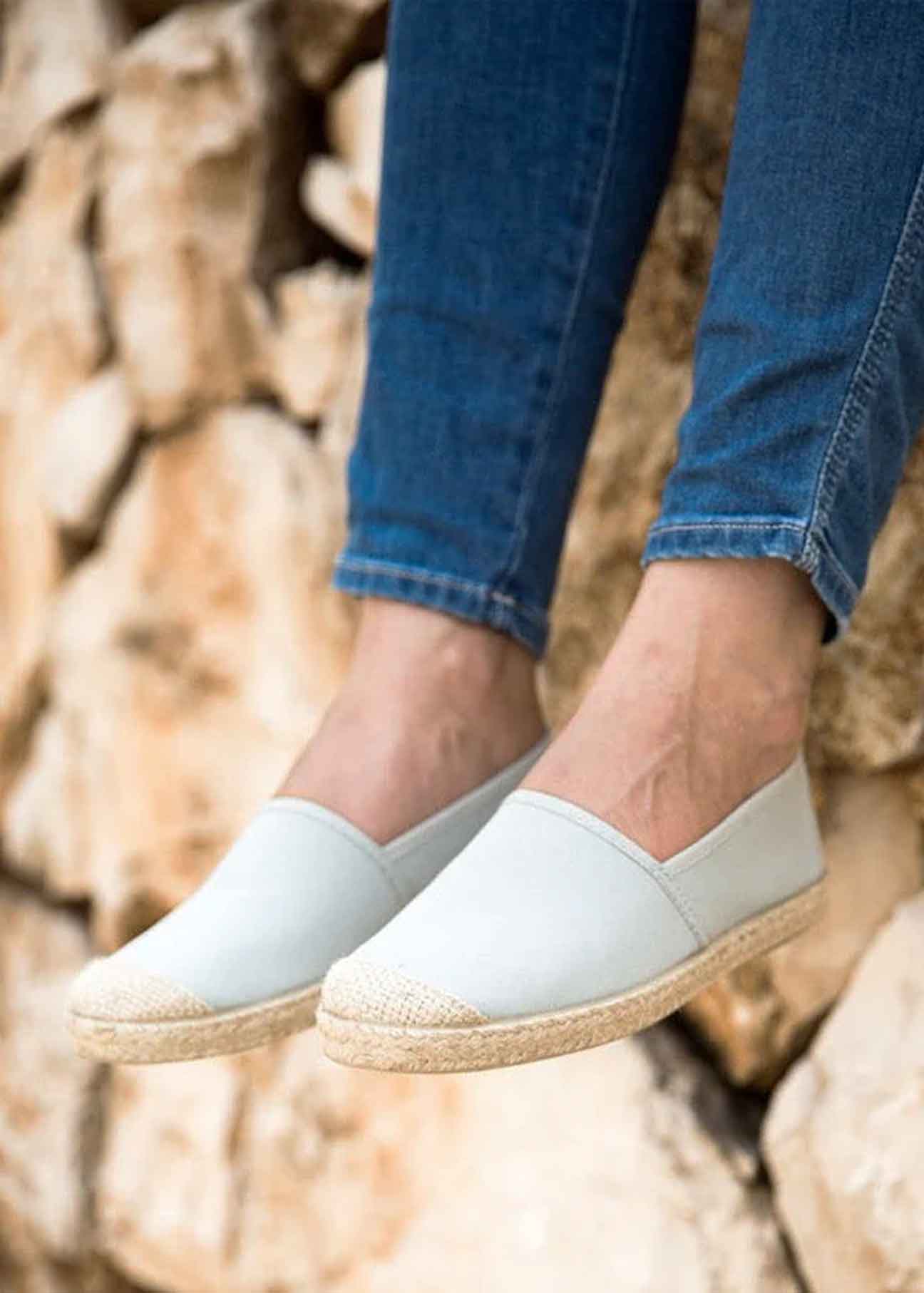 Evita Sky Organic Cotton Vegan Espadrilles - Ecomarket.com