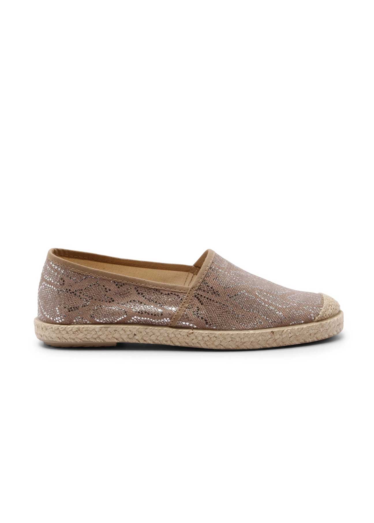 Evita Snake-Metallic Organic Cotton Vegan Espadrilles - Ecomarket.com