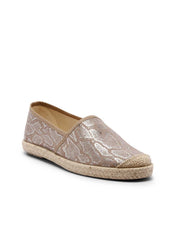 Evita Snake-Metallic Organic Cotton Vegan Espadrilles - Ecomarket.com