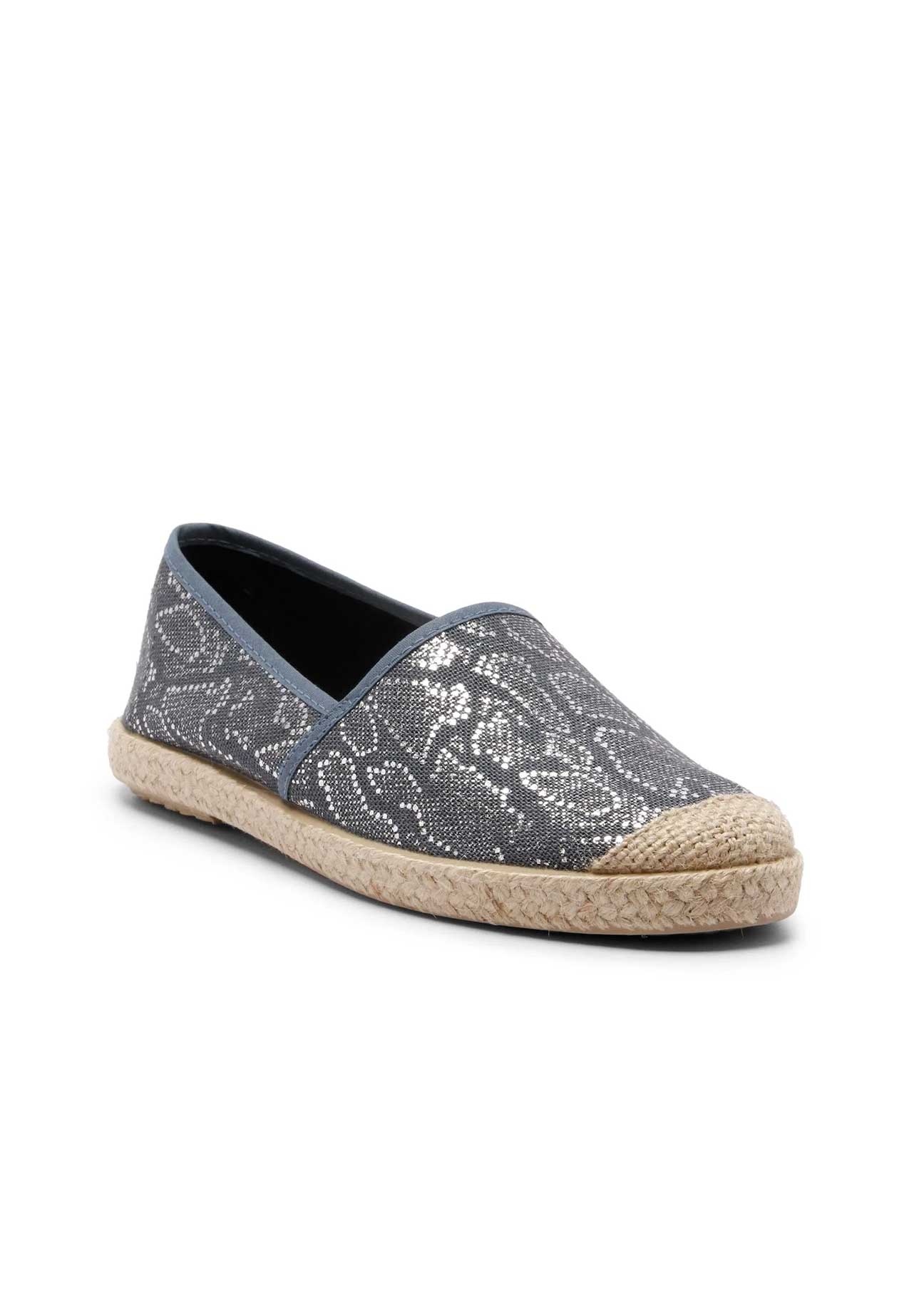 Evita Snake-Navy Organic Cotton Vegan Espadrilles - Ecomarket.com
