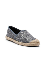 Evita Snake-Navy Organic Cotton Vegan Espadrilles - Ecomarket.com