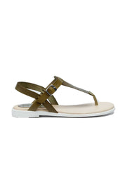 FLORA Sandals in Olive Green - Ecomarket.com