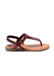 FLORA Sandals in Bordeaux color - Ecomarket.com