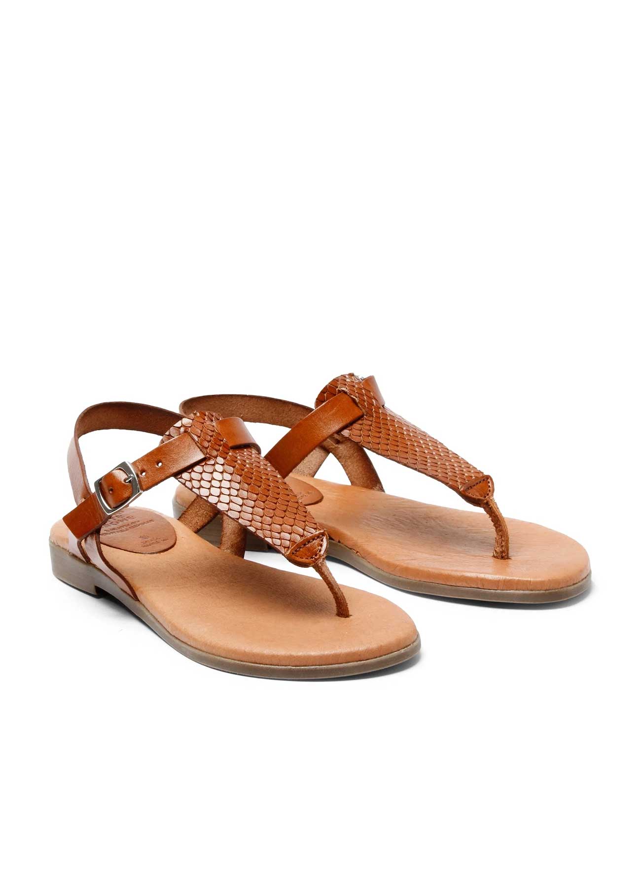 FLORA Sandals in Whiskey color - Ecomarket.com