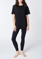 Boyfriend Cotton T-Shirt black - Ecomarket.com