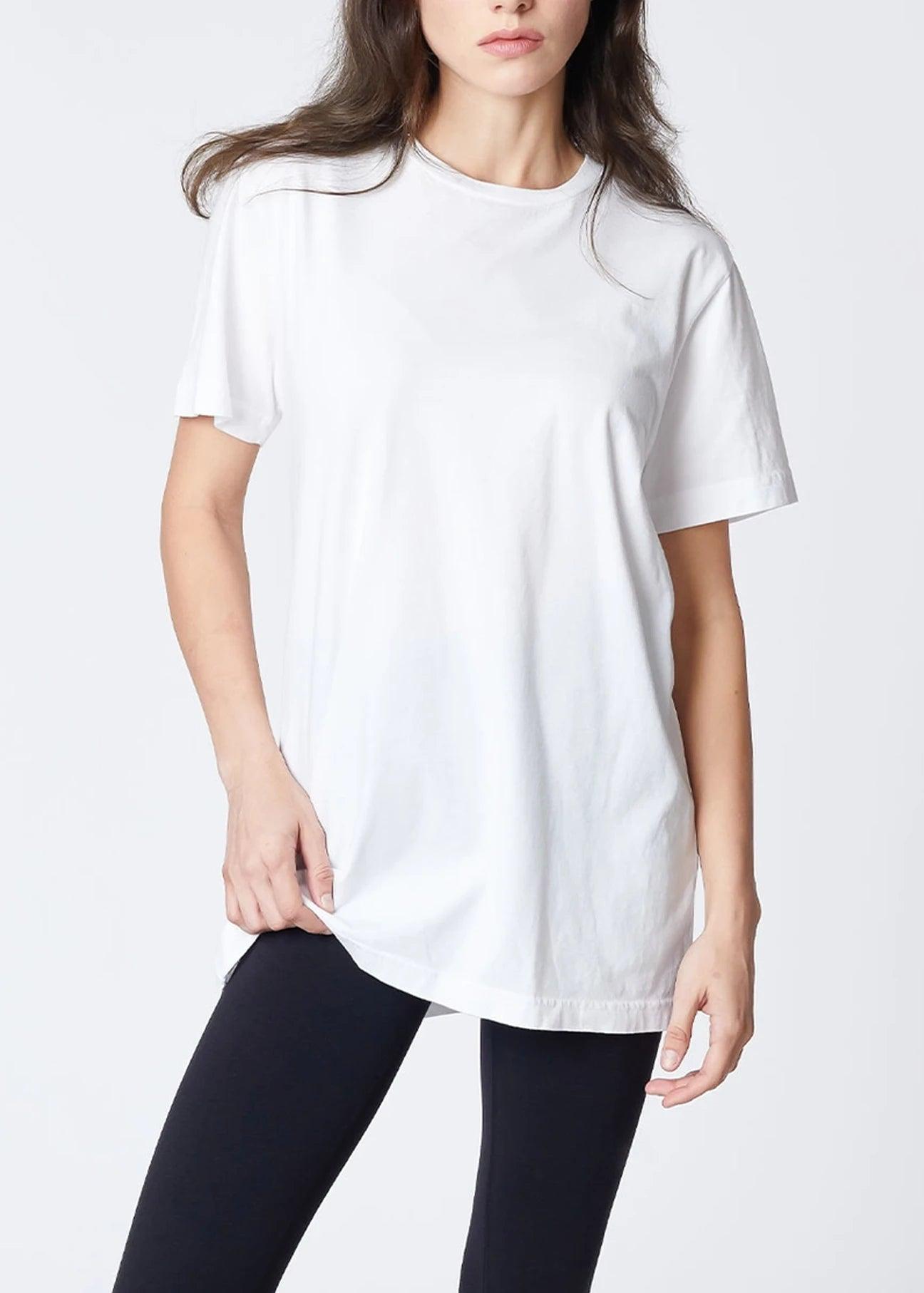 Boyfriend Cotton T-Shirt white - Ecomarket.com