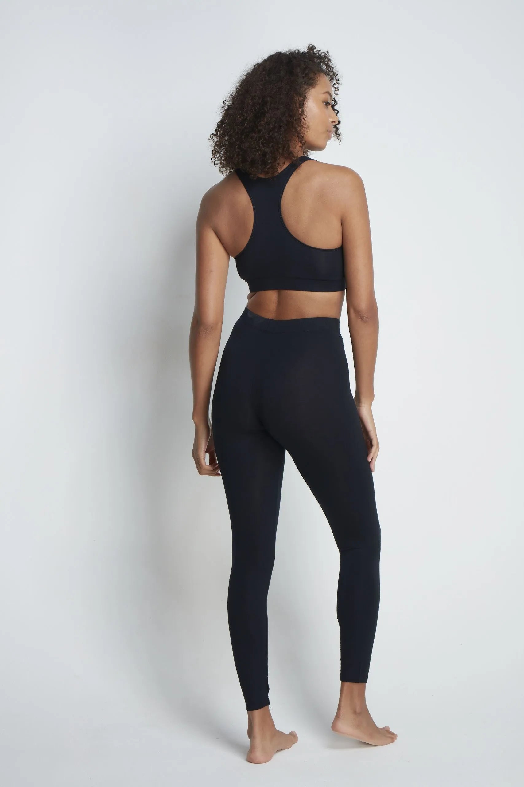 Black Micro Modal Leggings tight - Ecomarket.com