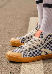 Taylor Recycled Vegan Sneaker Checkered B&W - Ecomarket.com