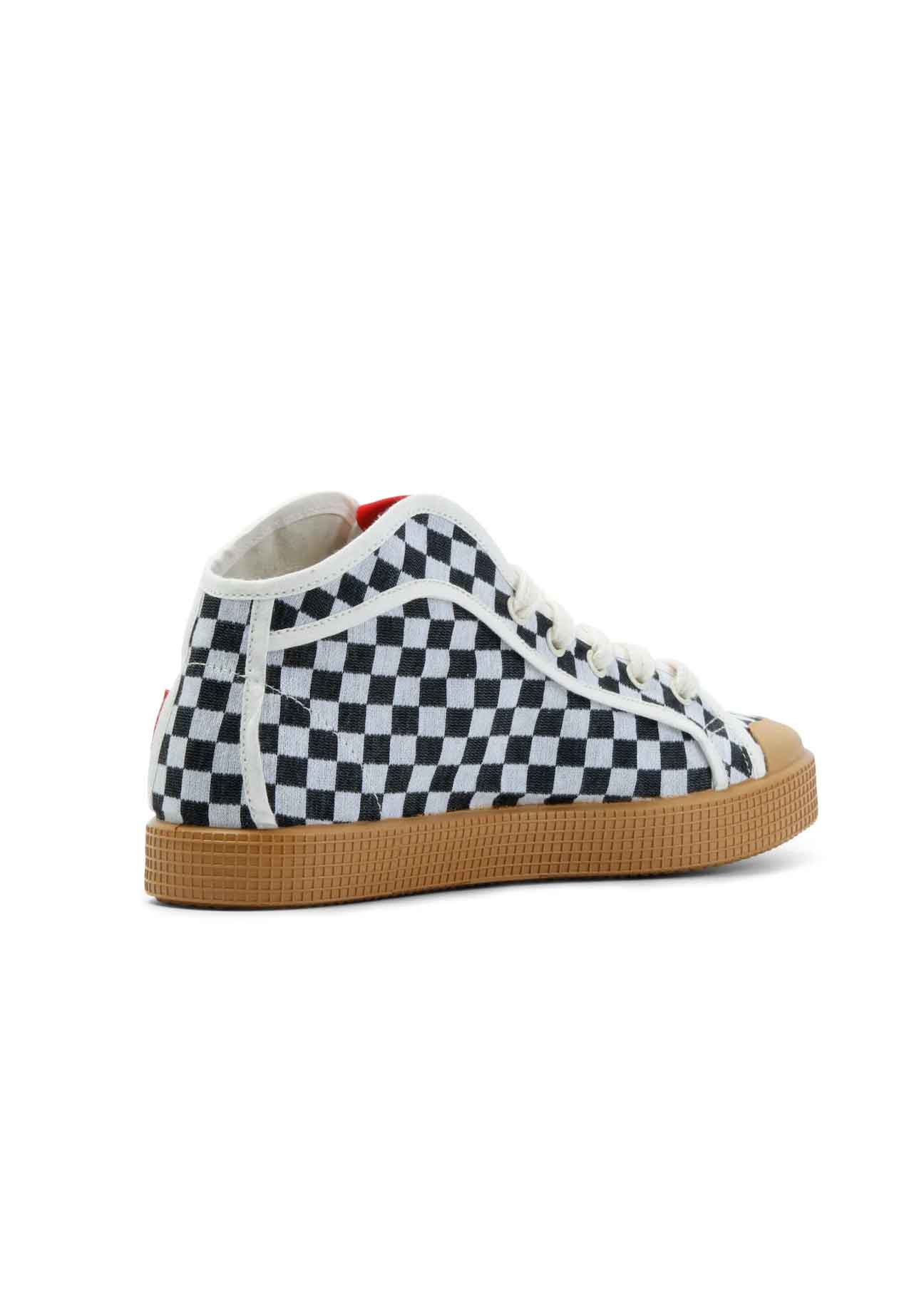 Taylor Recycled Vegan Sneaker Checkered B&W - Ecomarket.com