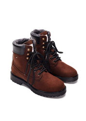 Gadea Brown Suede Vegan Mountain Boots unisex - Ecomarket.com