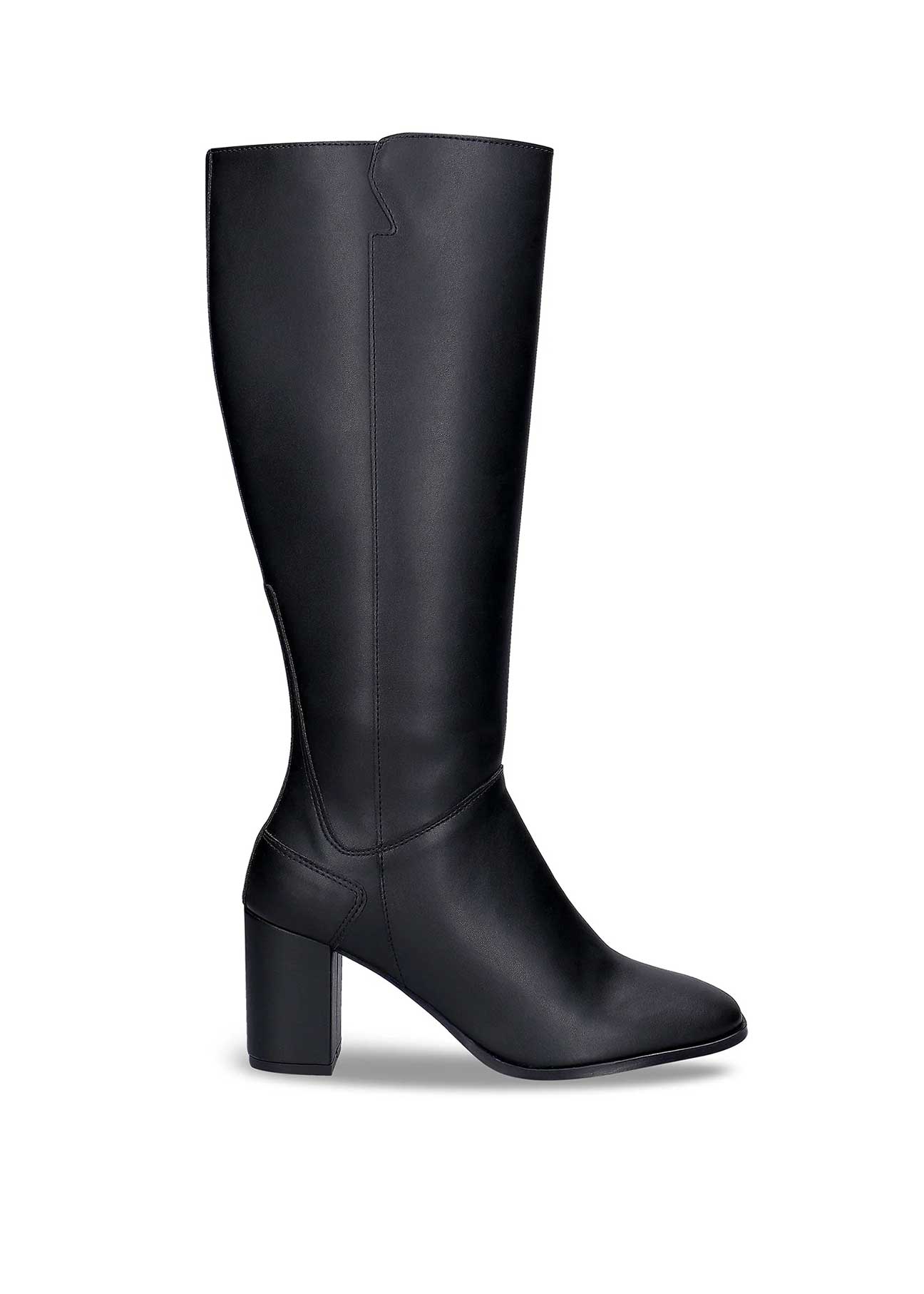 Greta Black Vegan Knee-High Boots - Ecomarket.com