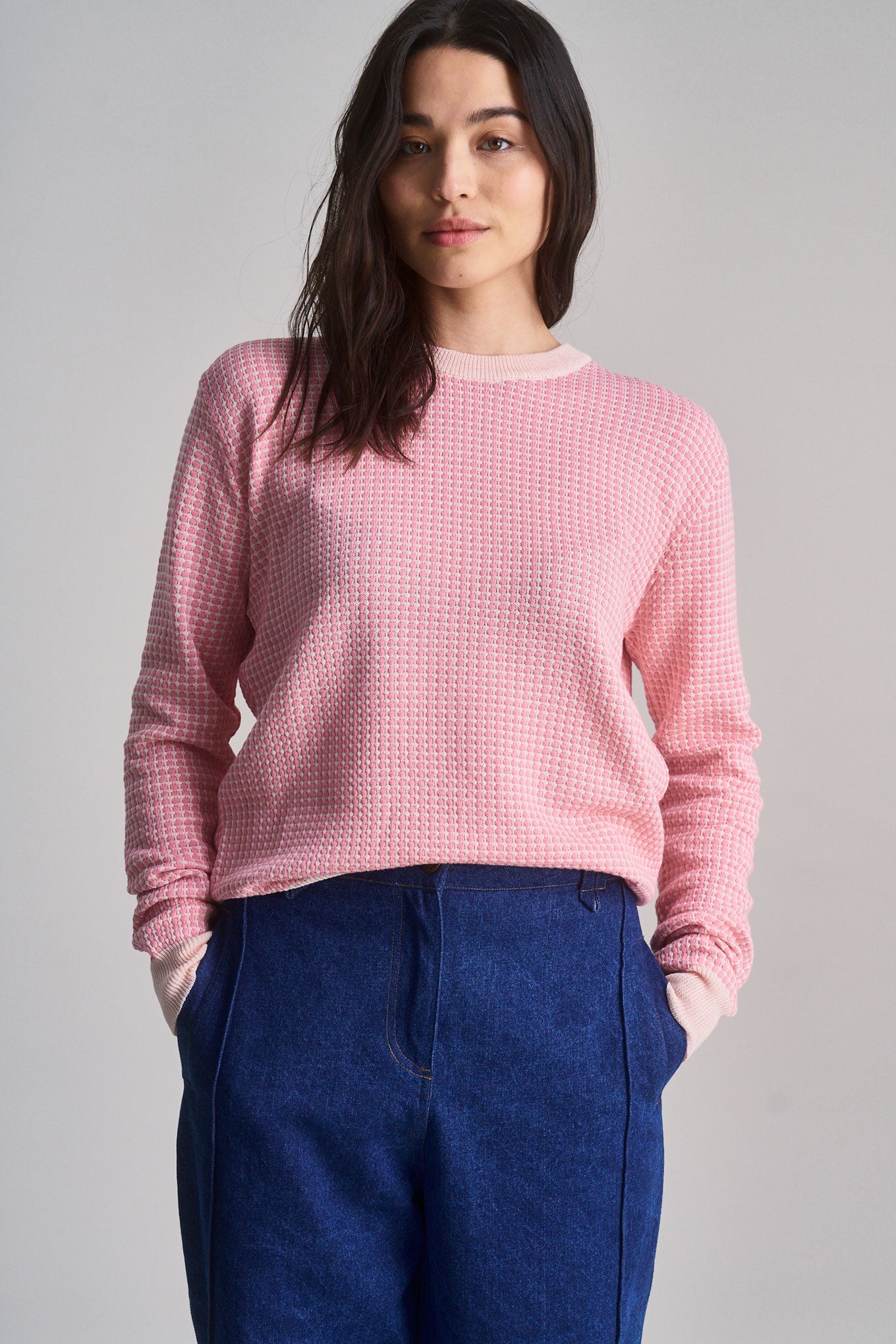 HANA organic Cotton Sweater - Pink - Ecomarket.com