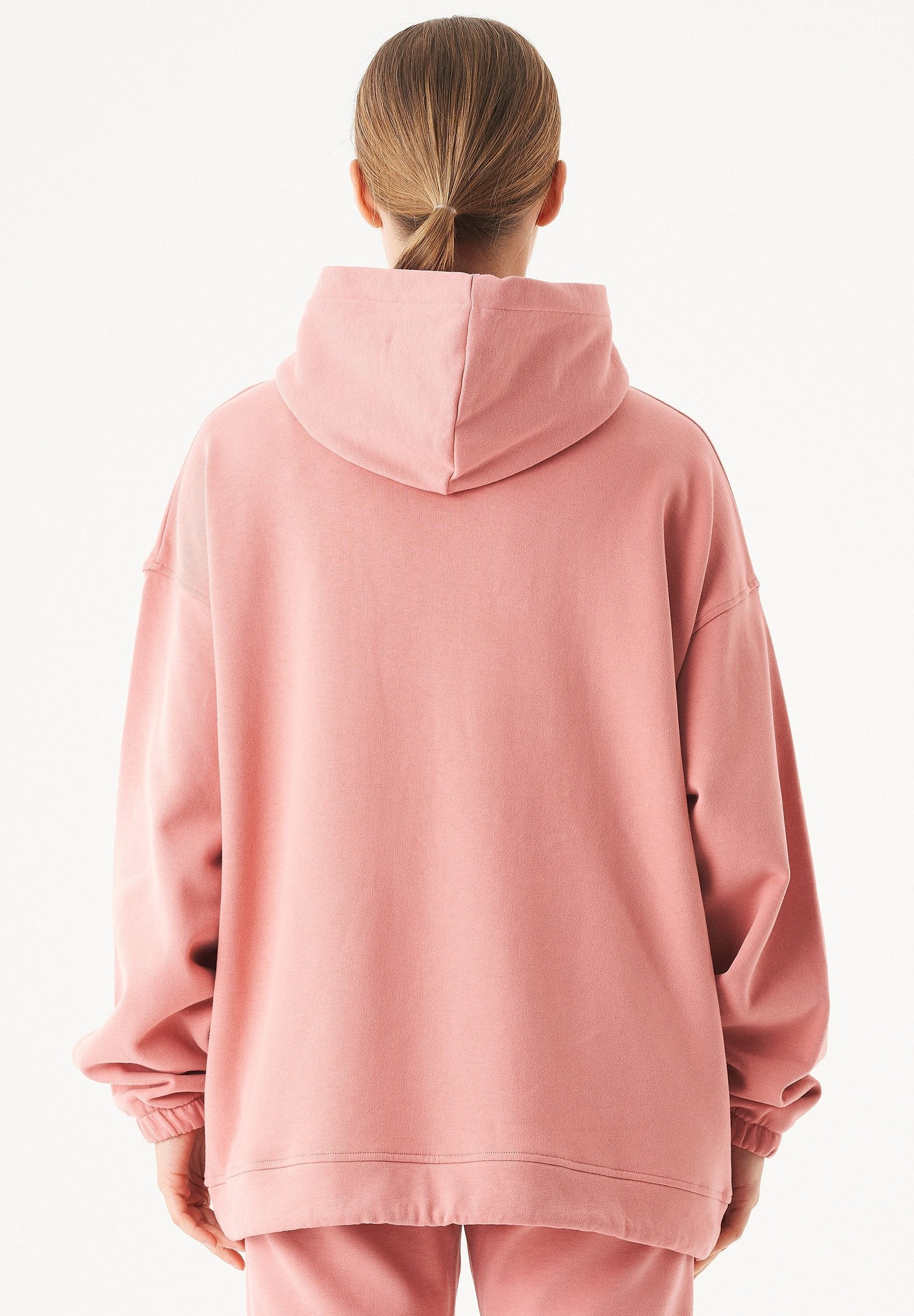 HANDE Soft Touch Oversize Hoodie in 100% Organic Cotton in blush - Ecomarket.com