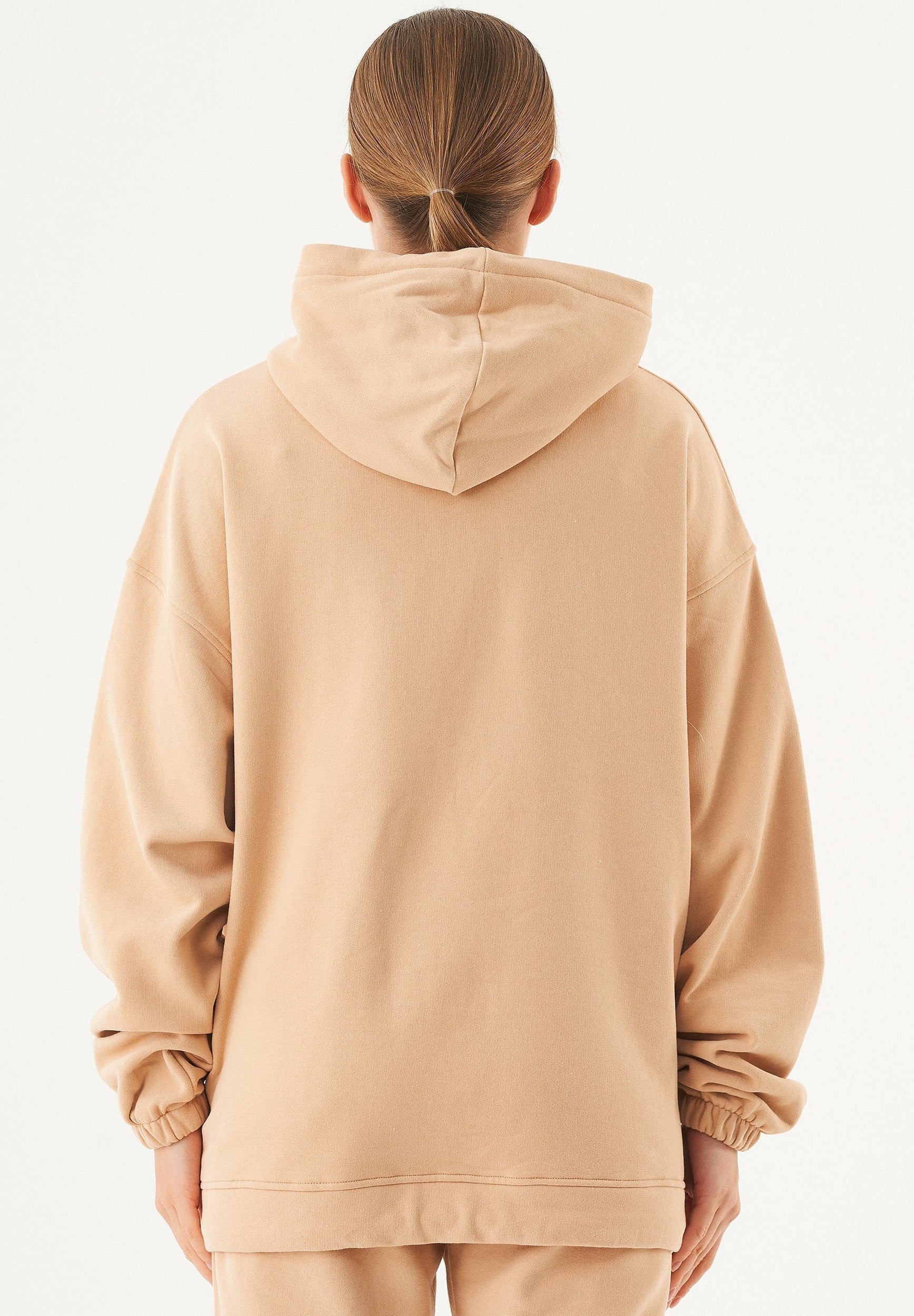 HANDE Soft Touch Oversize Hoodie in 100% Organic Cotton in beige - Ecomarket.com