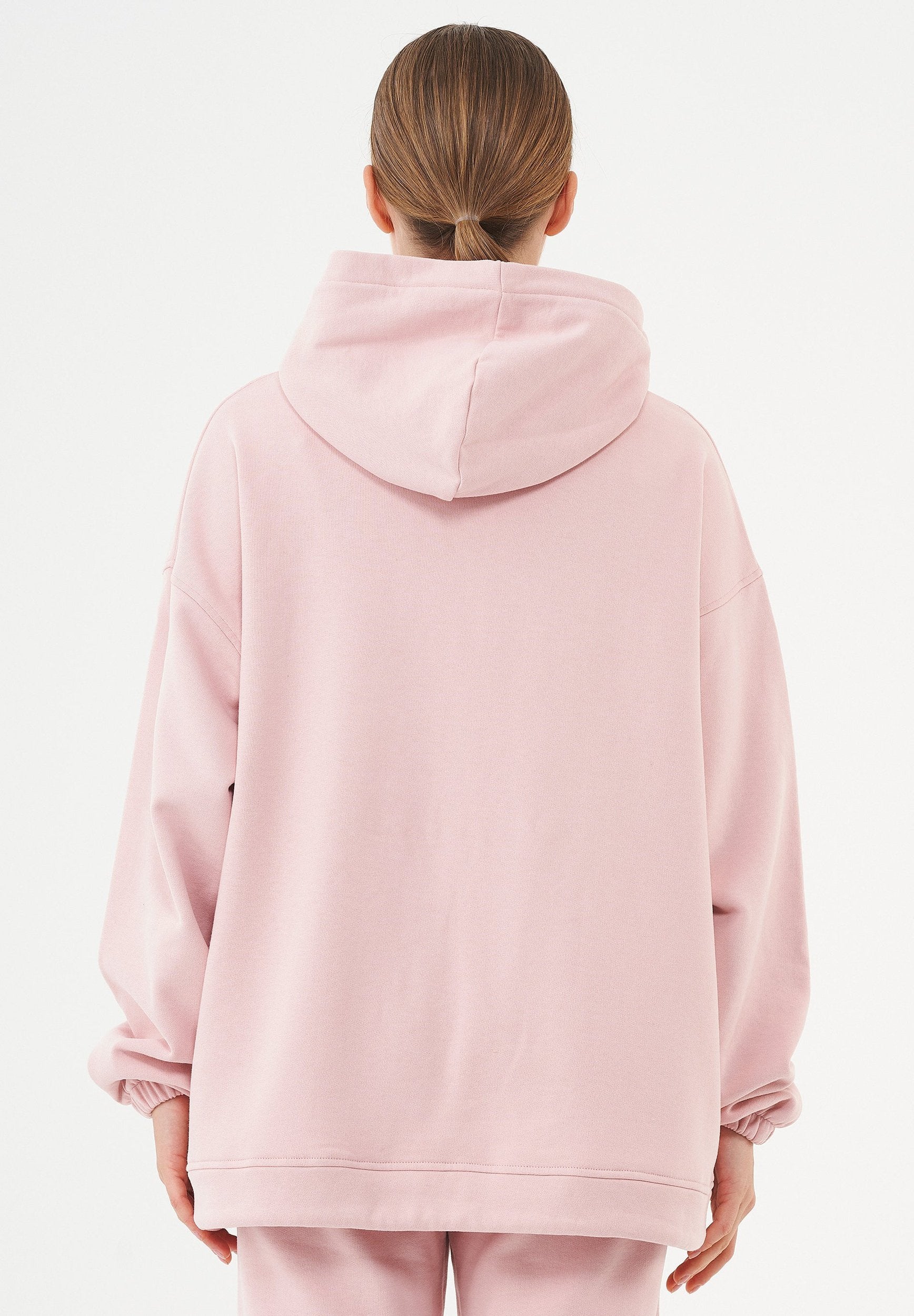HANDE Soft Touch Oversize Hoodie in 100% Organic Cotton in pink - Ecomarket.com