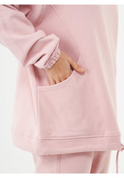 HANDE Soft Touch Oversize Hoodie in 100% Organic Cotton in pink - Ecomarket.com