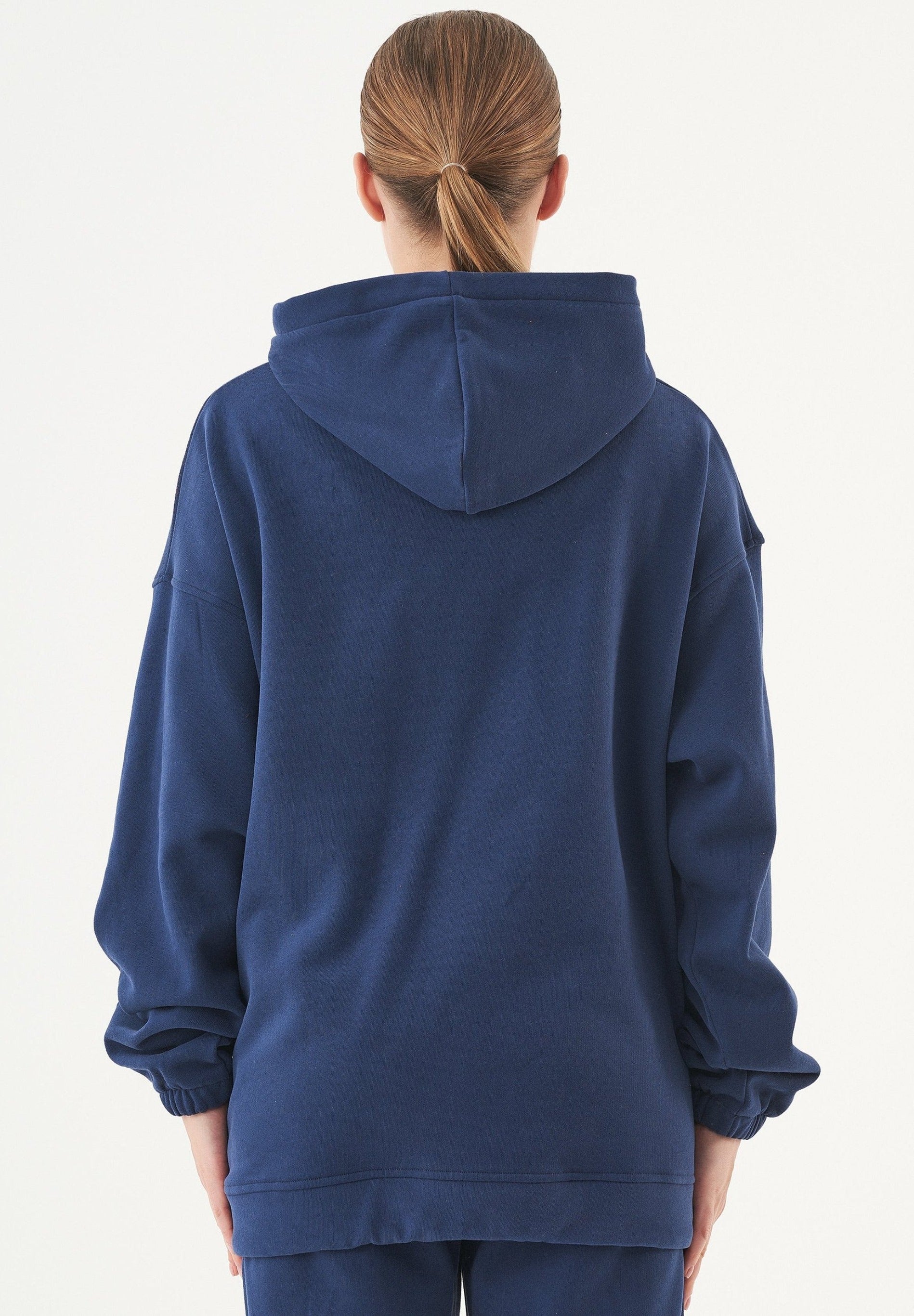 HANDE Soft Touch Oversize Hoodie in 100% Organic Cotton navy - Ecomarket.com