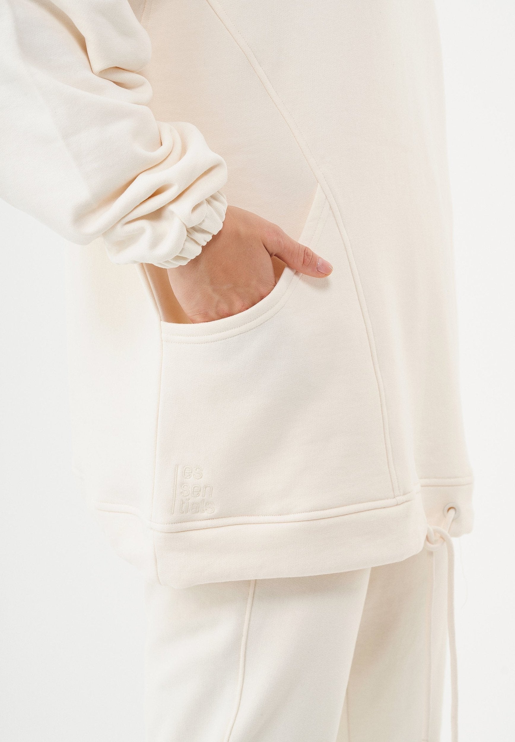HANDE Soft Touch Oversize Hoodie in 100% Organic Cotton off white - Ecomarket.com