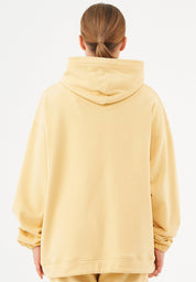 HANDE Soft Touch Oversize Hoodie in 100% Organic Cotton in soft yellow - Ecomarket.com