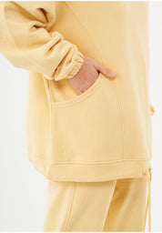 HANDE Soft Touch Oversize Hoodie in 100% Organic Cotton in soft yellow - Ecomarket.com