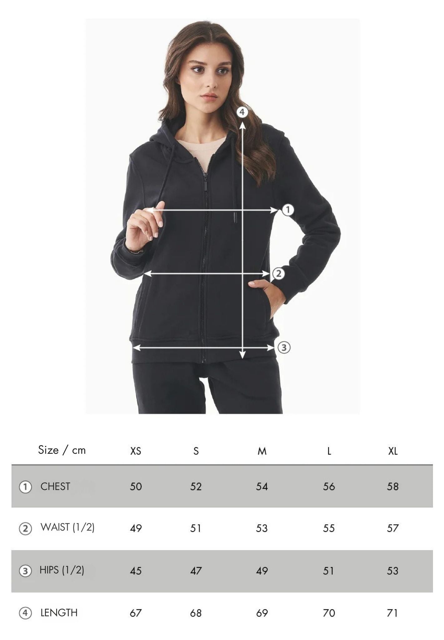 Soft Touch Zip Hoodie in 100% carbon-brushed Organic Cotton in black - Ecomarket.com