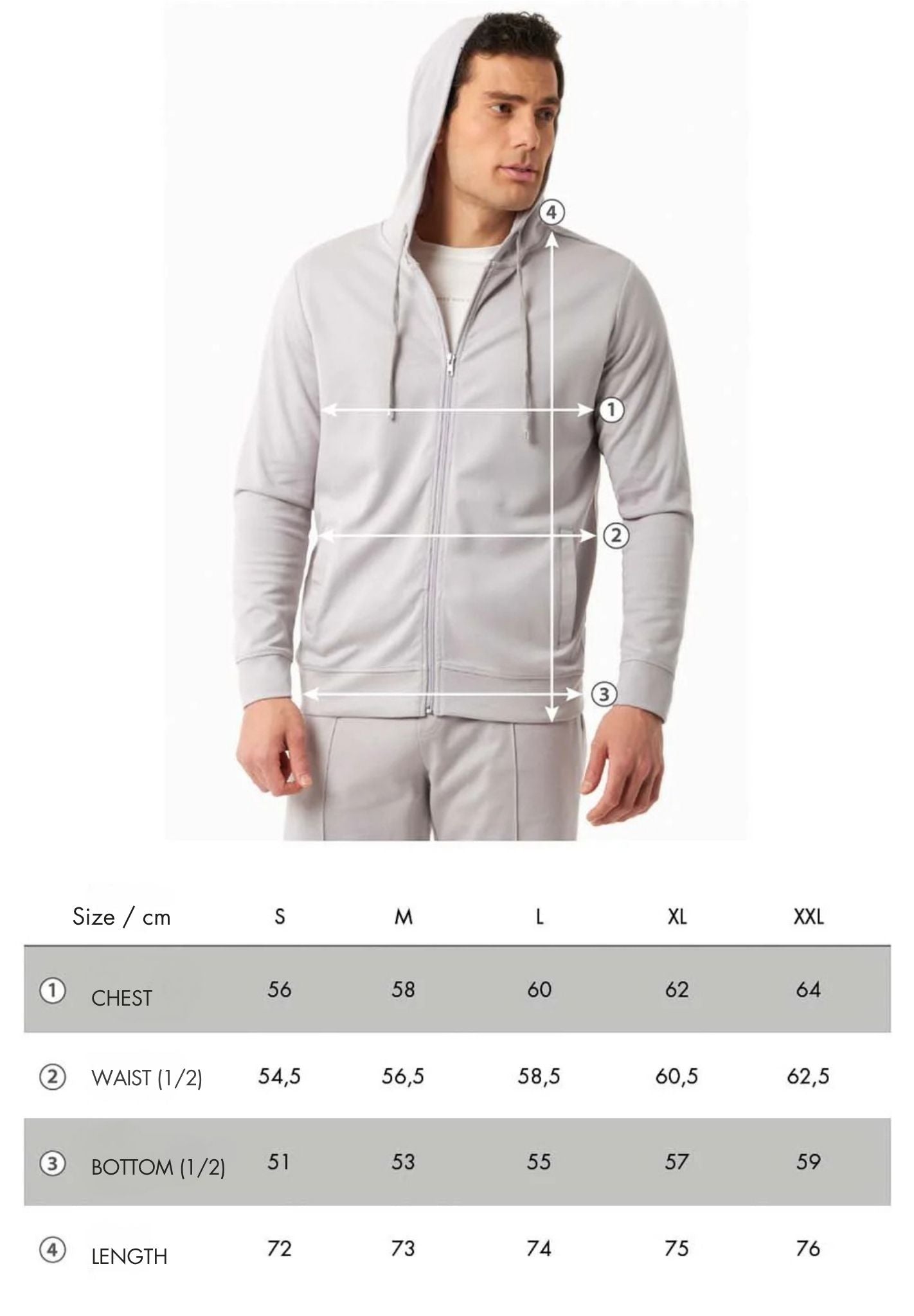 Sweat Jacket in TENCEL™ Modal & Organic Cotton in light grey - Ecomarket.com