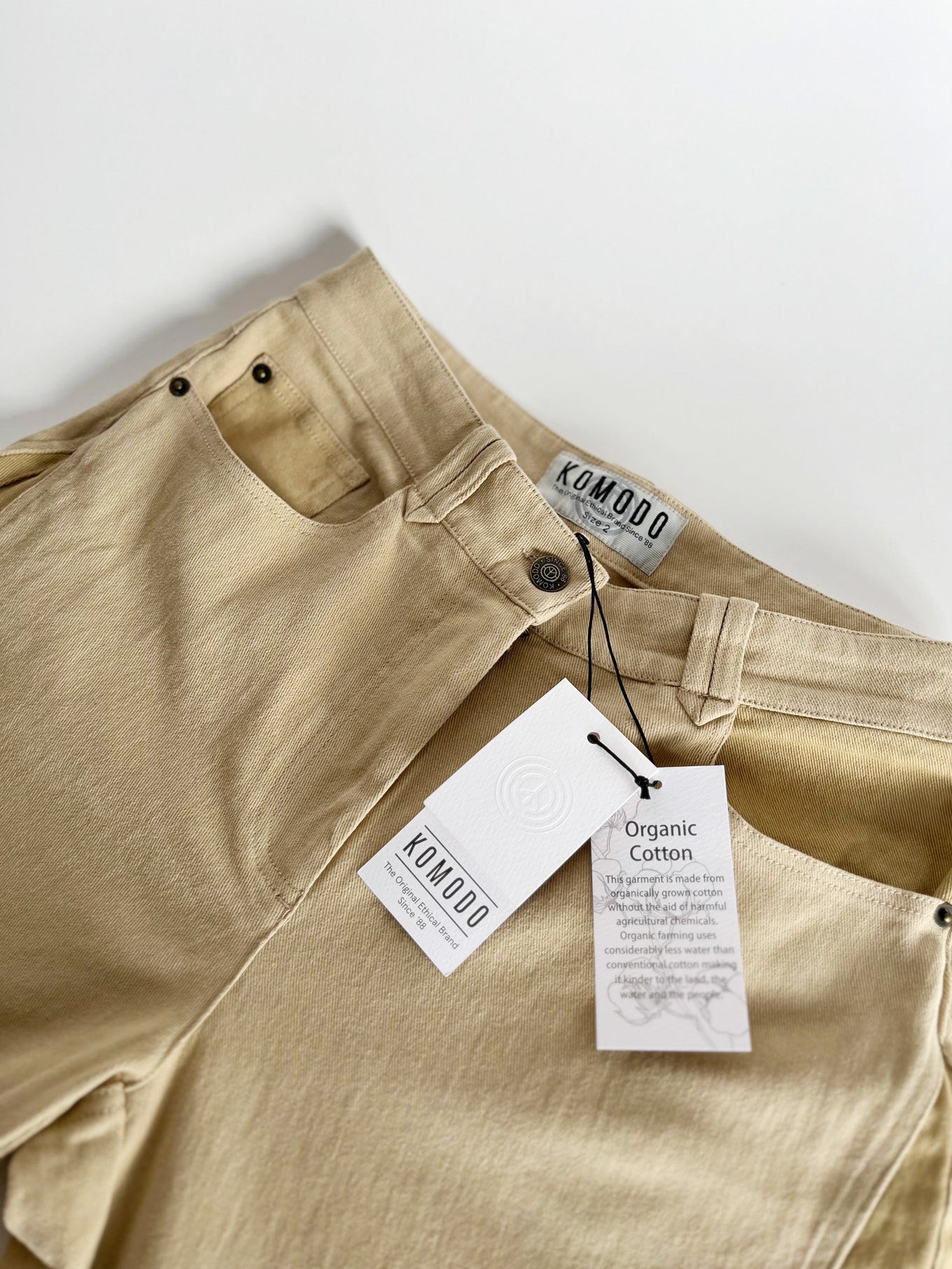 POP - Organic Cotton Trousers - Dark Sand - Ecomarket.com