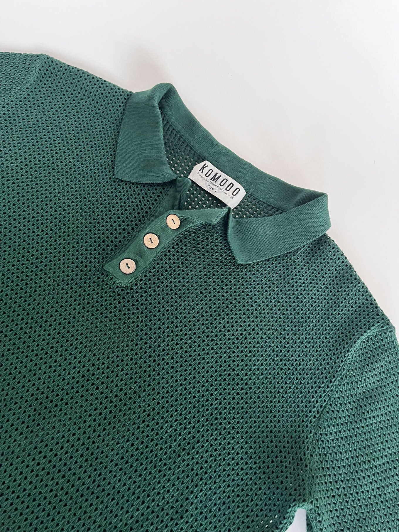 OLIVER - Organic Cotton Polo Top Dark Green - Ecomarket.com