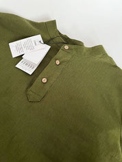 ELIJAH - Organic Linen Cotton Shirt - Khaki - Ecomarket.com
