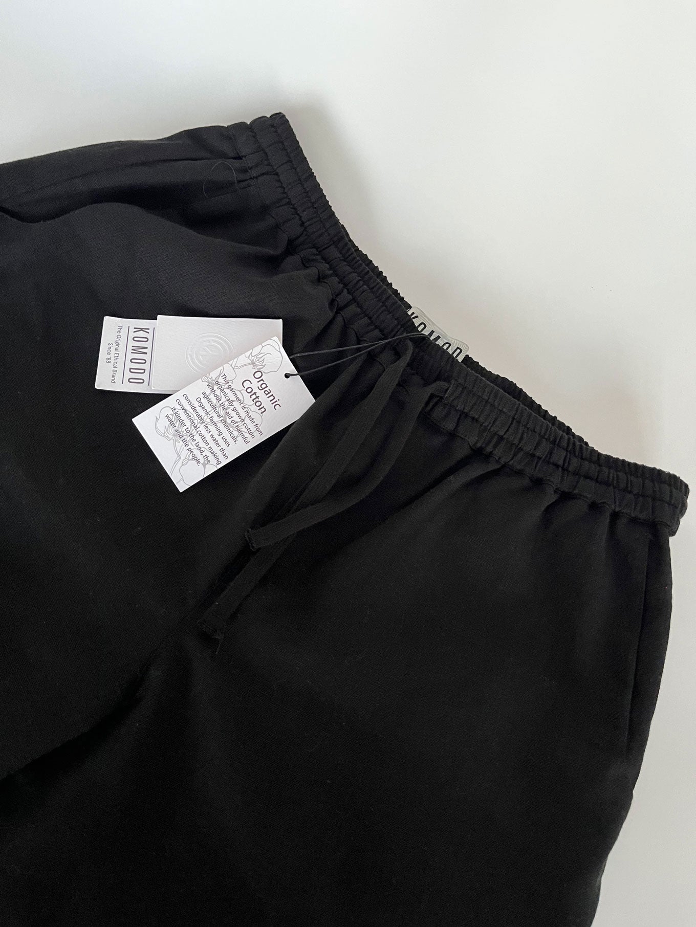 JERRY - Organic Linen Cotton Shorts - Black - Ecomarket.com