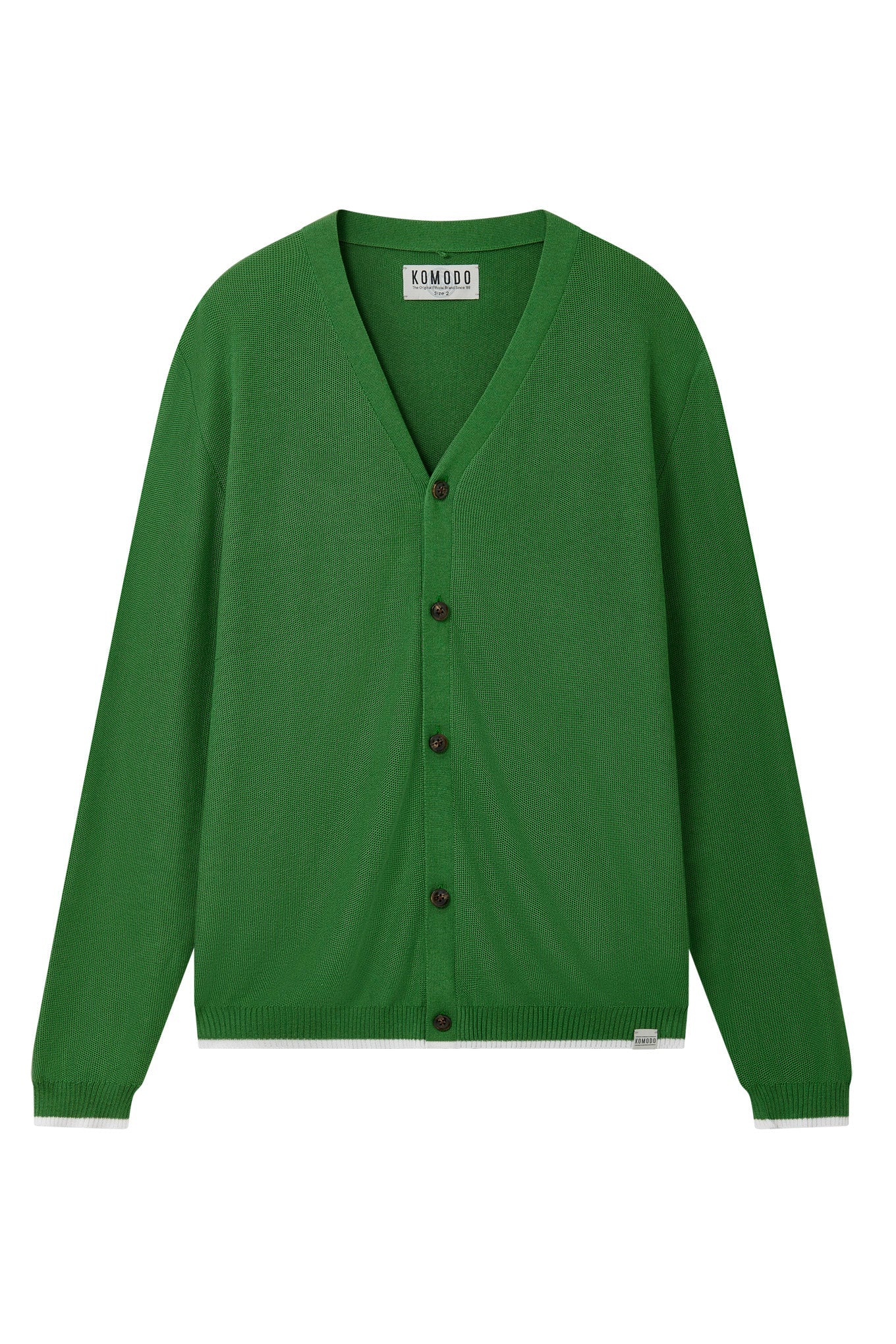 JACOB - Cotton Tencel cardigan - Jungle Green - Ecomarket.com